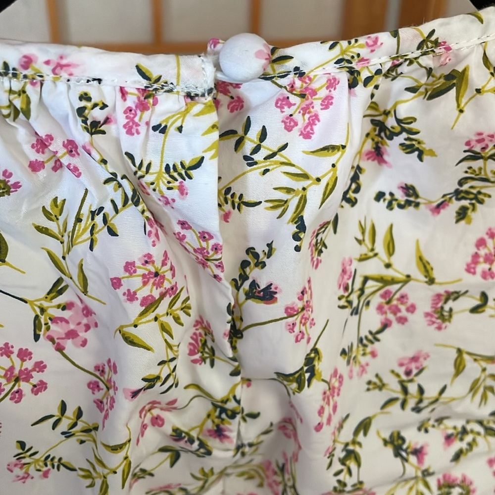 J. Crew Eden Poplin Meadow Floral Midi Short Sleeve Lower Back Cutout Dress 4 - Picture 10 of 16